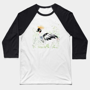 Black Crowned Crane Baseball T-Shirt